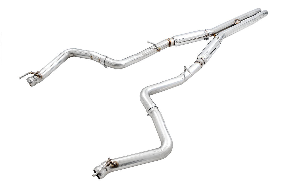 AWE 3015-11050 Track Edition exhaust for Dodge Challenger, reuses stock tips