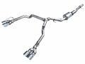 AWE 0FG Catback Split Rear Exit Exhaust for 2021+ Tahoe/Yukon 5.3L - 4.5" Quad Chrome Silver Tips - 3015-42006