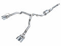 AWE 0FG Catback Split Rear Exit Exhaust for 2021+ Suburban/Yukon XL 5.3L - 4.5" Quad Chrome Silver Tips - 3015-42007