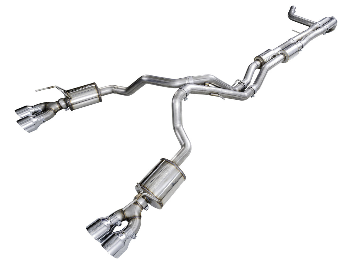 AWE 0FG Exhaust Suite for 2021+ Cadillac Escalade 6.2L - Quad Chrome Silver Tips