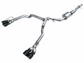 AWE 0FG Catback Split Rear Exit Exhaust for 2021+ Tahoe/Yukon 5.3L - 4.5" Quad Diamond Black Tips - 3015-43006