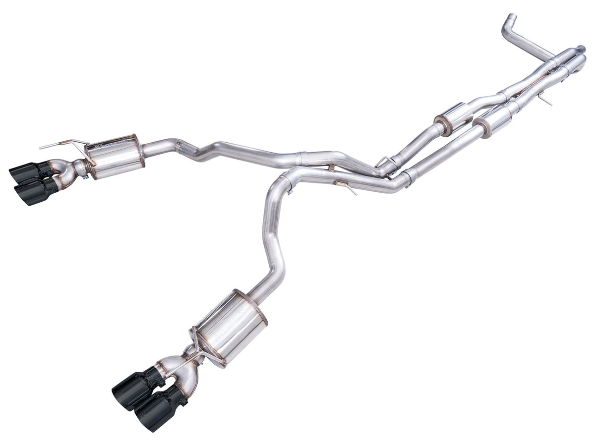 AWE 0FG Catback Exhaust for 2021+ Tahoe/Yukon 6.2L - 4.5” Diamond Black Tips