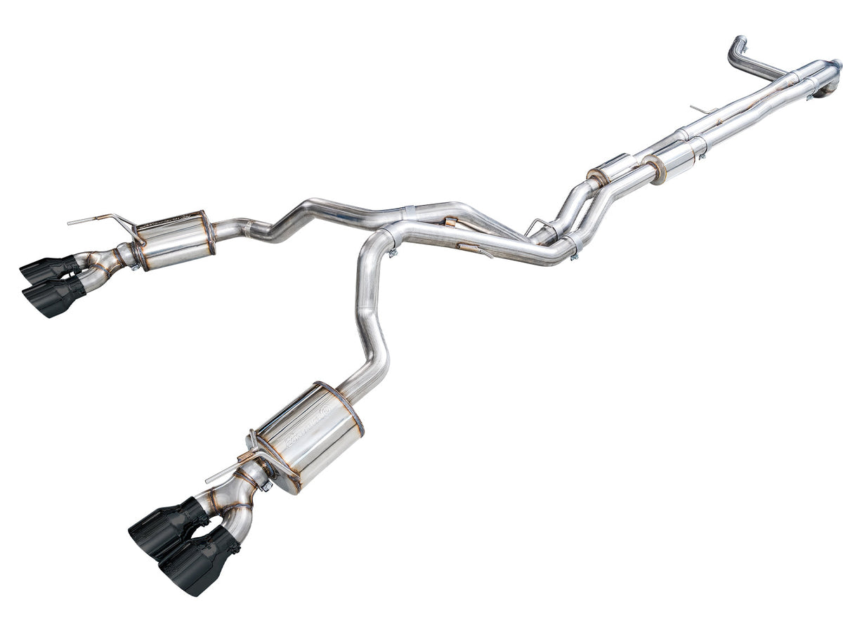 AWE 0FG Exhaust Suite for 2021+ Cadillac Escalade ESV 6.2L - Quad Diamond Black Tips