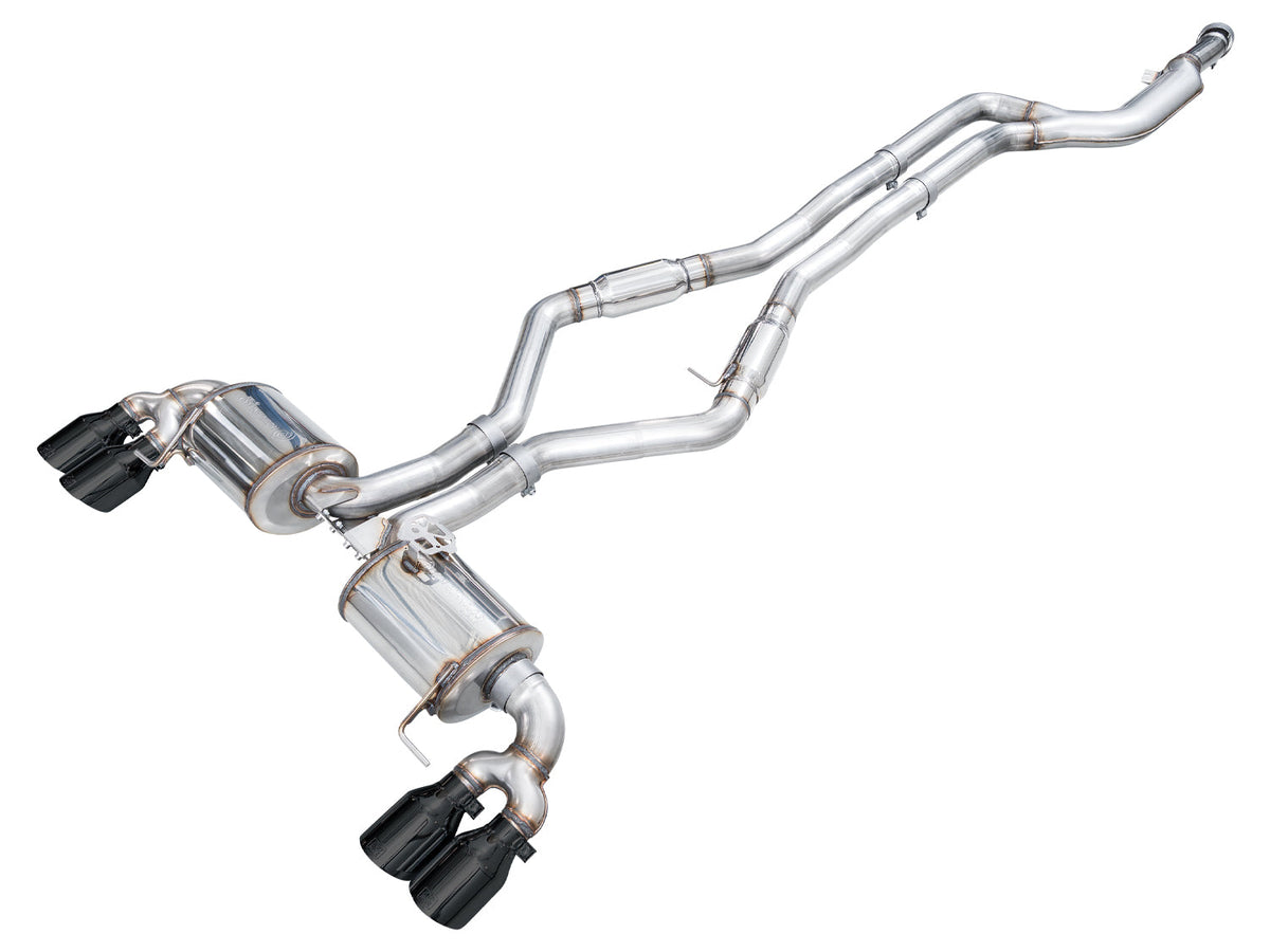 AWE Touring Edition Exhaust for G42 M240i - 4" Diamond Black Tips