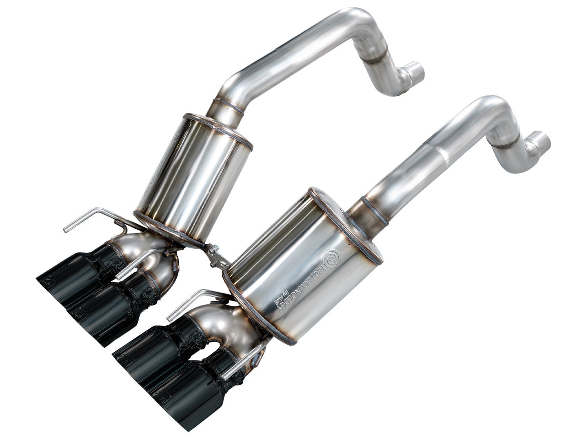 AWE Touring Edition Axleback Exhaust for '05-'08 C6 Chevrolet Corvette 6.0L/6.2L - 4.5" Diamond Black Tips