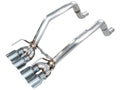 AWE Track Edition Axleback Exhaust for '05-'08 C6 Chevrolet Corvette 6.0L/6.2L - 4.5" Chrome Silver Tips