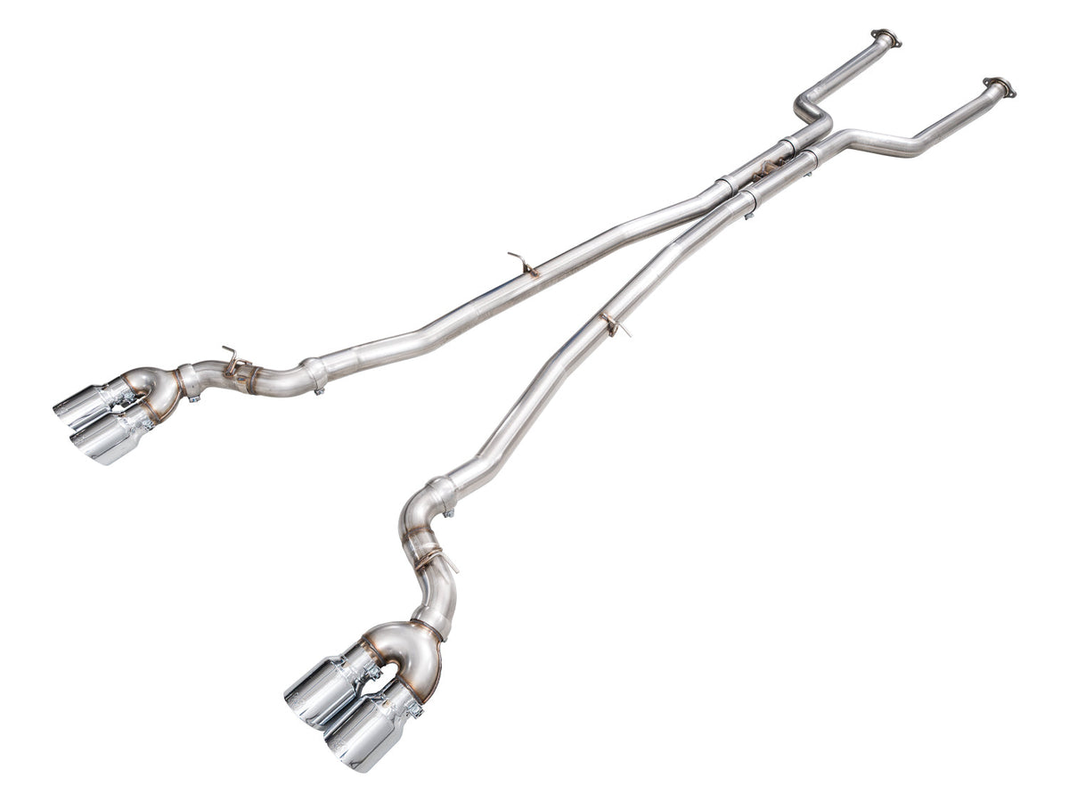 AWE Track Edition Catback Exhaust for BMW G90/G99 M5 - 4.5" Chrome Silver Tips