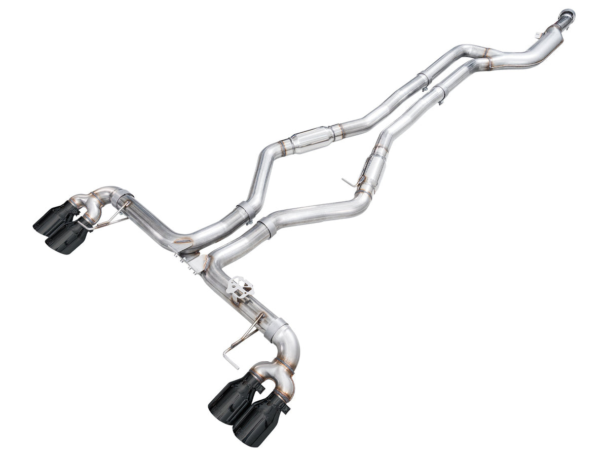 AWE Track Edition Exhaust for G42 M240i - 4" Diamond Black Tips