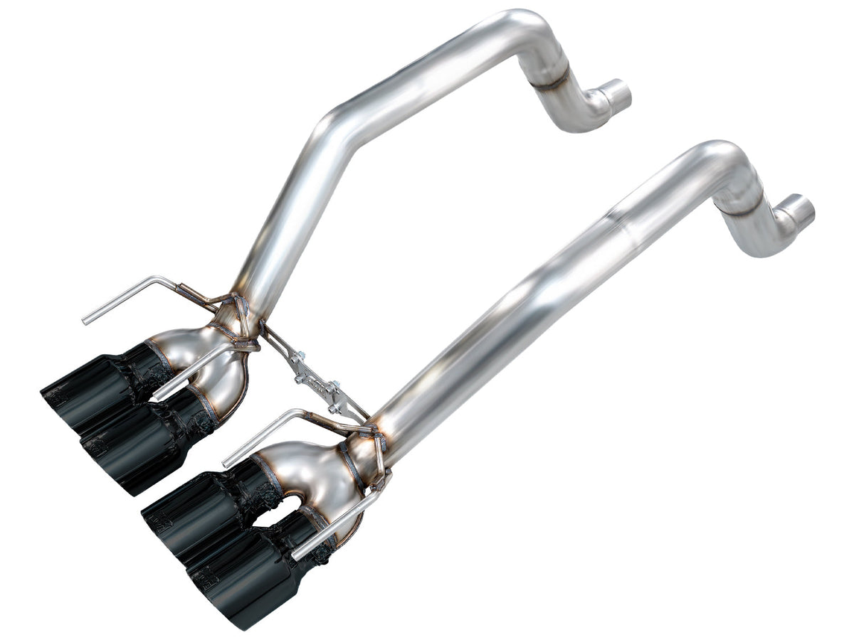 AWE Track Edition Axleback Exhaust for '09-'13 C6 Chevrolet Corvette 6.2L - 4.5" Diamond Black Tips