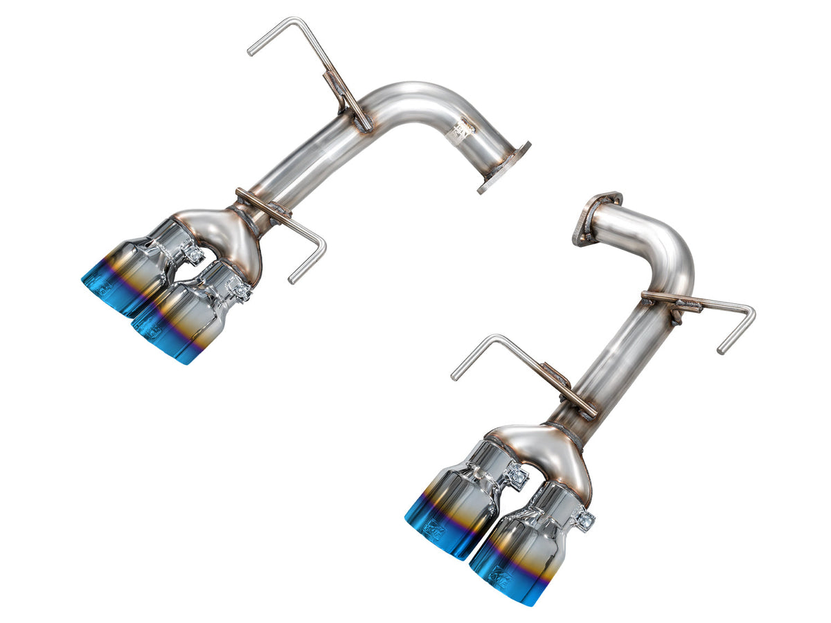 AWE Track Edition Axleback Exhaust for VB Subaru WRX - 4" Vapor Blue Tips