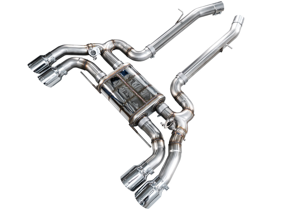 AWE 3025-42301 BMW X3 M X4 M SwitchPath axleback with Chrome Silver tips