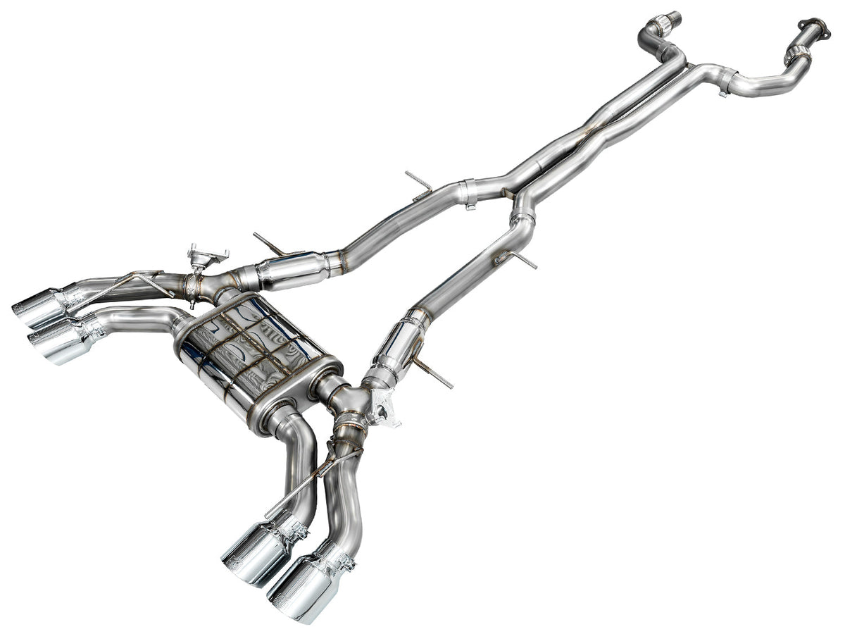 AWE 3025-42436 Cadillac CT4-V Blackwing SwitchPath exhaust with Chrome Silver tips