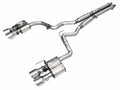 AWE SwitchPath™ Exhaust for Ford Mustang S550 Mach1 - Quad Chrome Silver Tip