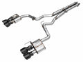 AWE SwitchPath™ Exhaust for Ford Mustang S550 Mach1 - Quad Diamond Black Tips