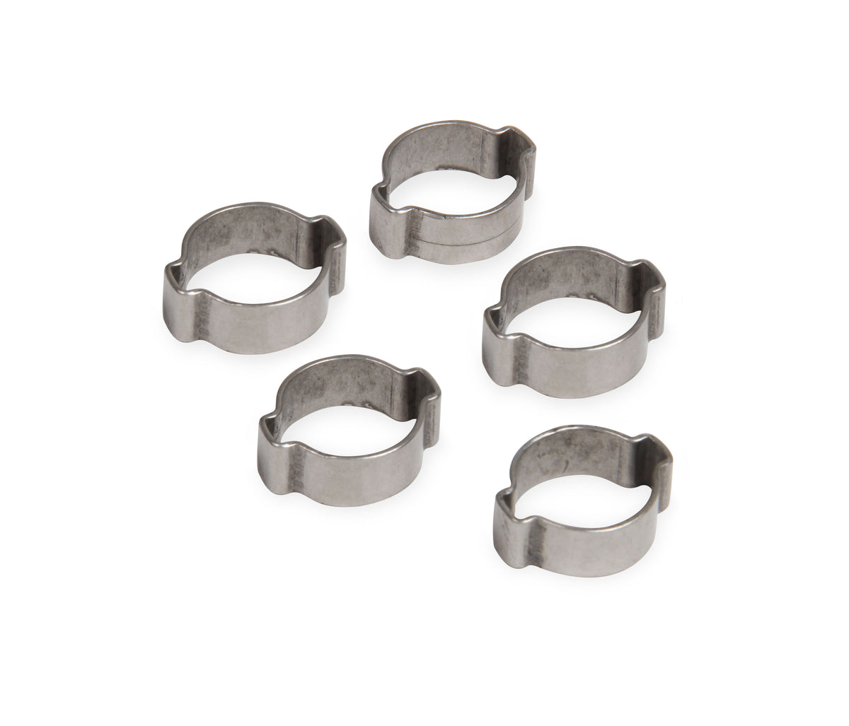 Clamps for 3/8" Vapor Guard Hose - Crimp Style Clamps w/ 2 Ears, Package of 5