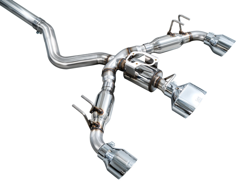 AWE Track Edition Exhaust for GR Corolla - Chrome Silver Tips