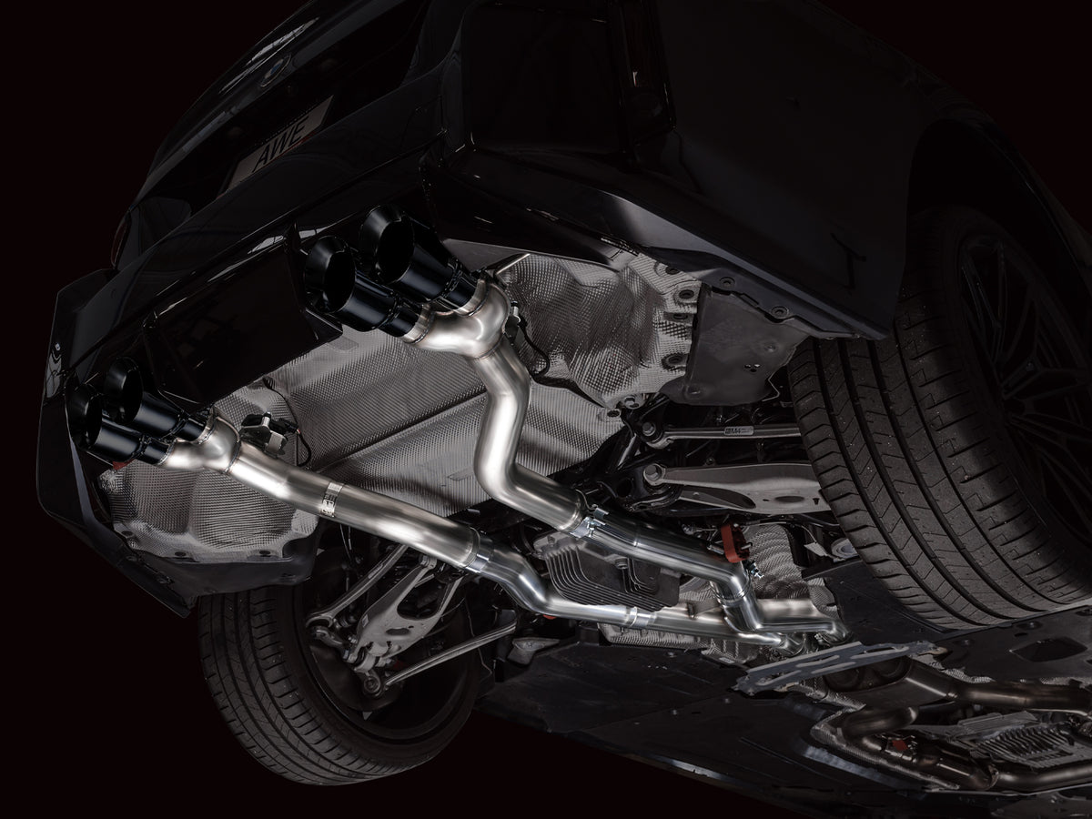 AWE Track Edition Exhaust for BMW G87 M2 - 4.5" Diamond Black Tips