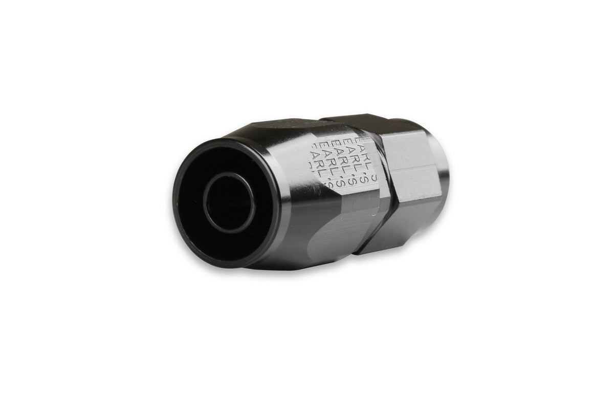 Earls Straight Swivel-Seal® Hose End AN -6 - Black
