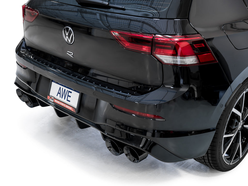 AWE Touring Edition Exhaust for Volkswagen MK8 Golf R - Diamond Black Tips