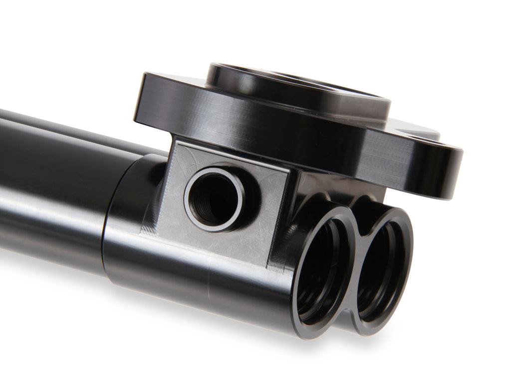 Fits 2015 & Up Gen III Hemi 6.2L Hellcat Engines.  1.875" Shorter than the factory Manifold for Extra Firewall Clearance. -10 Female O-Ring Port Inlet & Outlet.