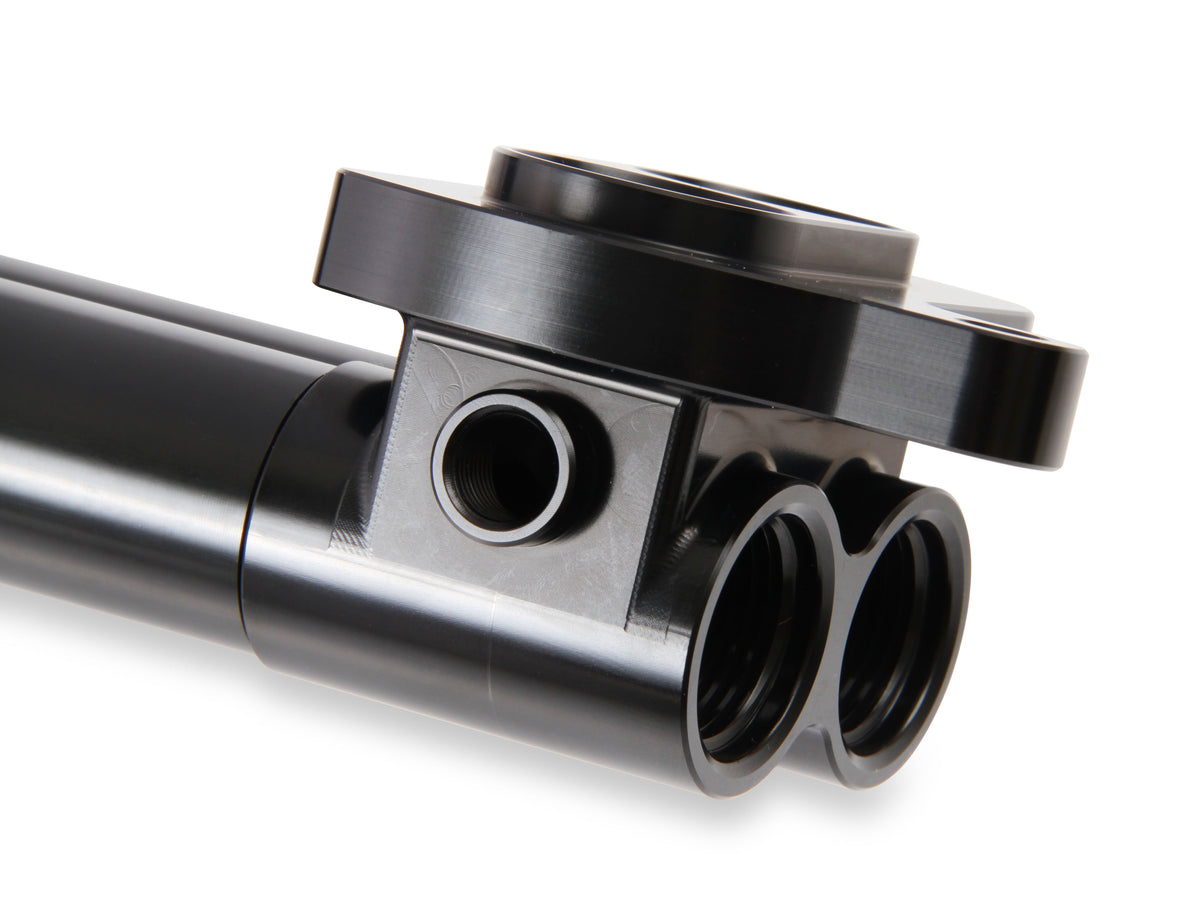 Fits 2015 & Up Gen III Hemi 6.2L Hellcat Engines.  1.875" Shorter than the factory Manifold for Extra Firewall Clearance. -10 Female O-Ring Port Inlet & Outlet.
