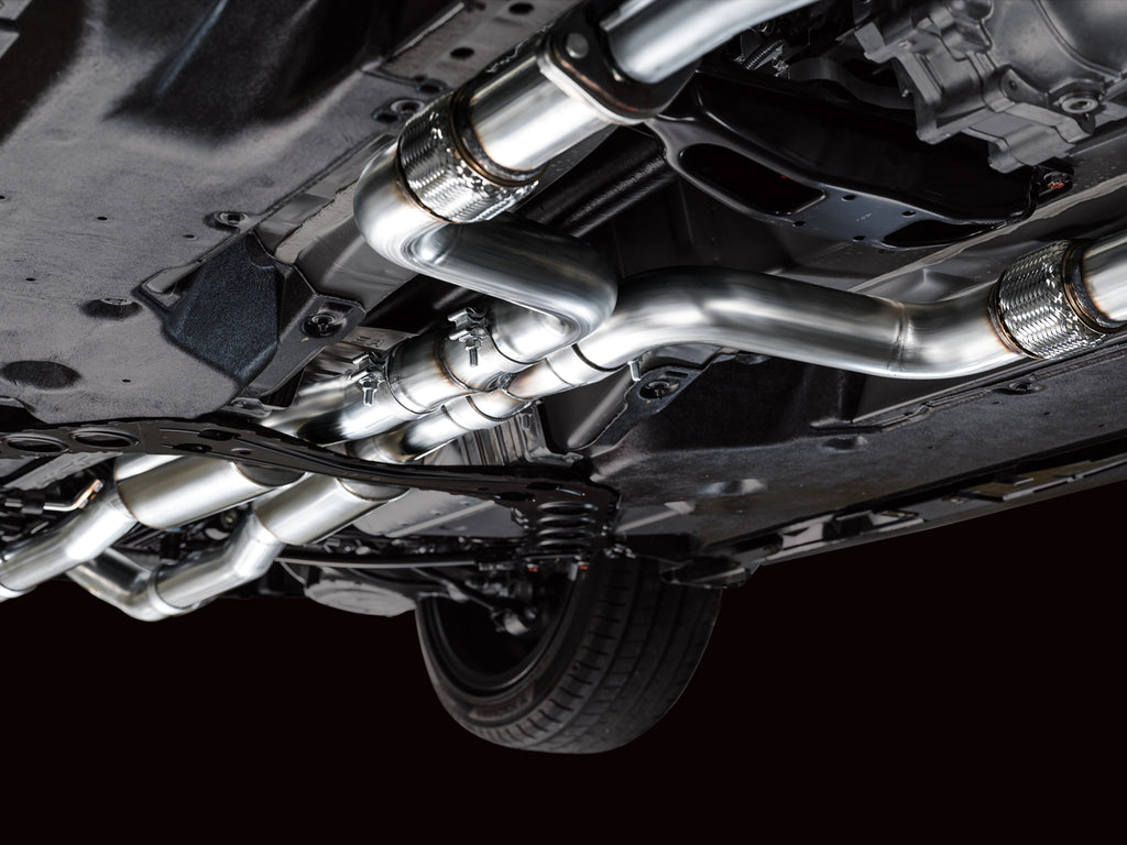 AWE Touring Edition Exhaust for Nissan Z - 5” Chrome Silver Tips