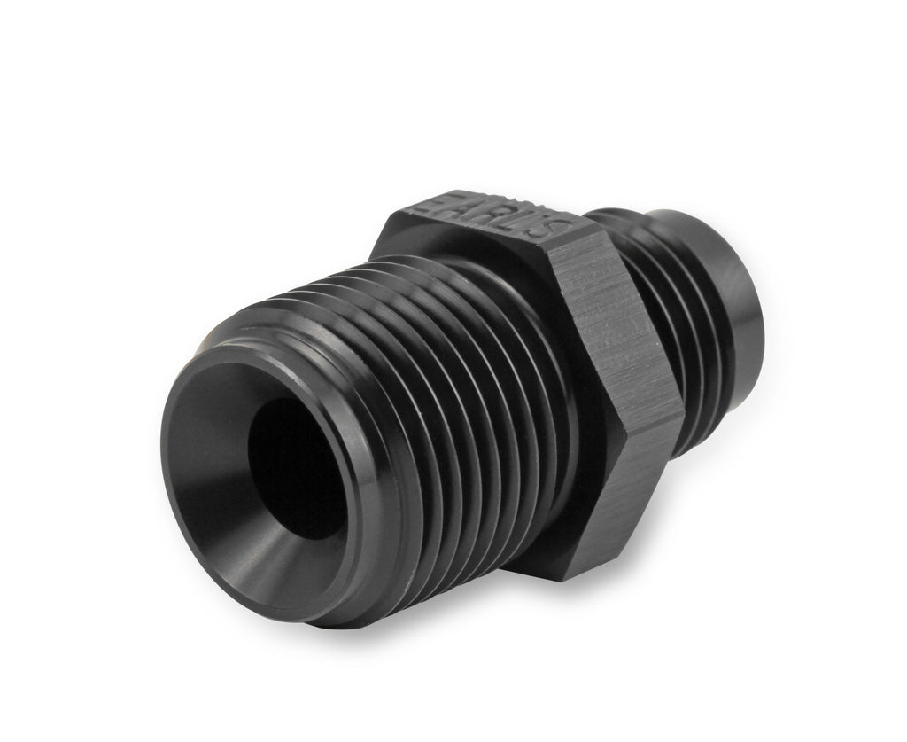 5/8"-18 Inverted Flare Male w/ Long Thread to AN -6 Male Adapter Fitting - Black Anodized Aluminum