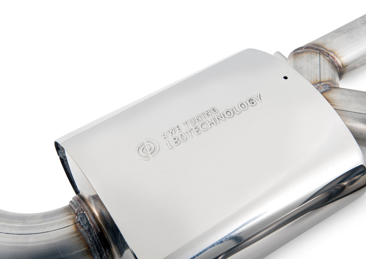 AWE Touring Edition Exhaust for Audi C7.5 A6 3.0T - Quad Outlet, Chrome Silver Tips