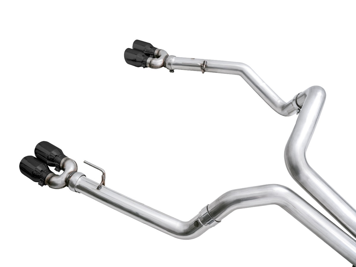 AWE 0FG Catback Exhaust for 4th Gen Silverado/Sierra 1500 6.2L (with bumper cutouts) - 4" Diamond Black Tips