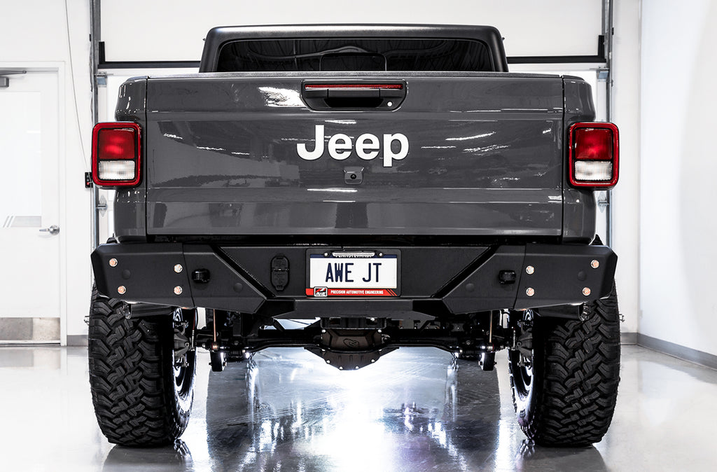 AWE Tread Edition Catback Dual Exhaust for Jeep JT 3.6L - Diamond Black Tips