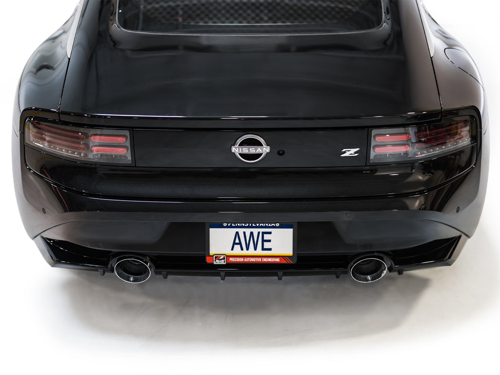 AWE Track Edition Exhaust for Nissan Z - 5” Chrome Silver Tips