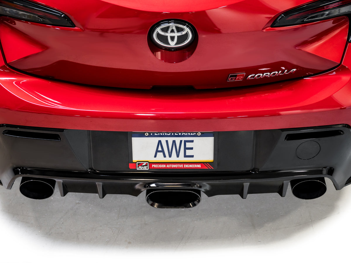 AWE Touring Edition Exhaust for GR Corolla - Diamond Black Tips