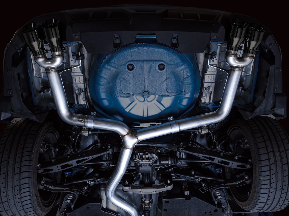 AWE Track Edition Catback Exhaust for VB Subaru WRX - 4" Diamond Black Tips