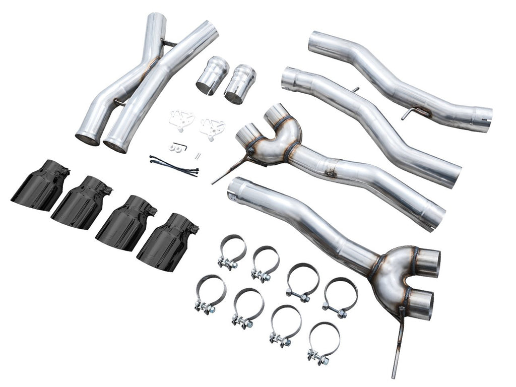 AWE Track Edition Catback Exhaust for BMW G8X M3/M4 - 4.5" Diamond Black Tips