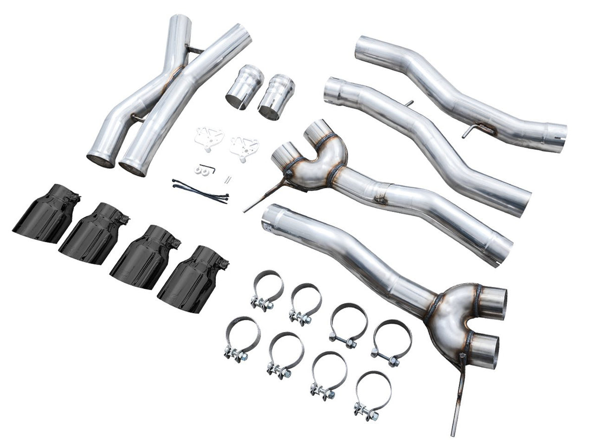 AWE Track Edition Catback Exhaust for BMW G8X M3/M4 - 4.5" Diamond Black Tips