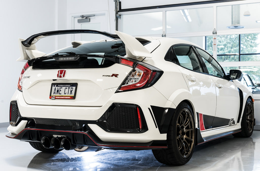 AWE Track Edition Exhaust for FK8 Civic Type R (includes Front Pipe) - Triple Diamond Black Tips