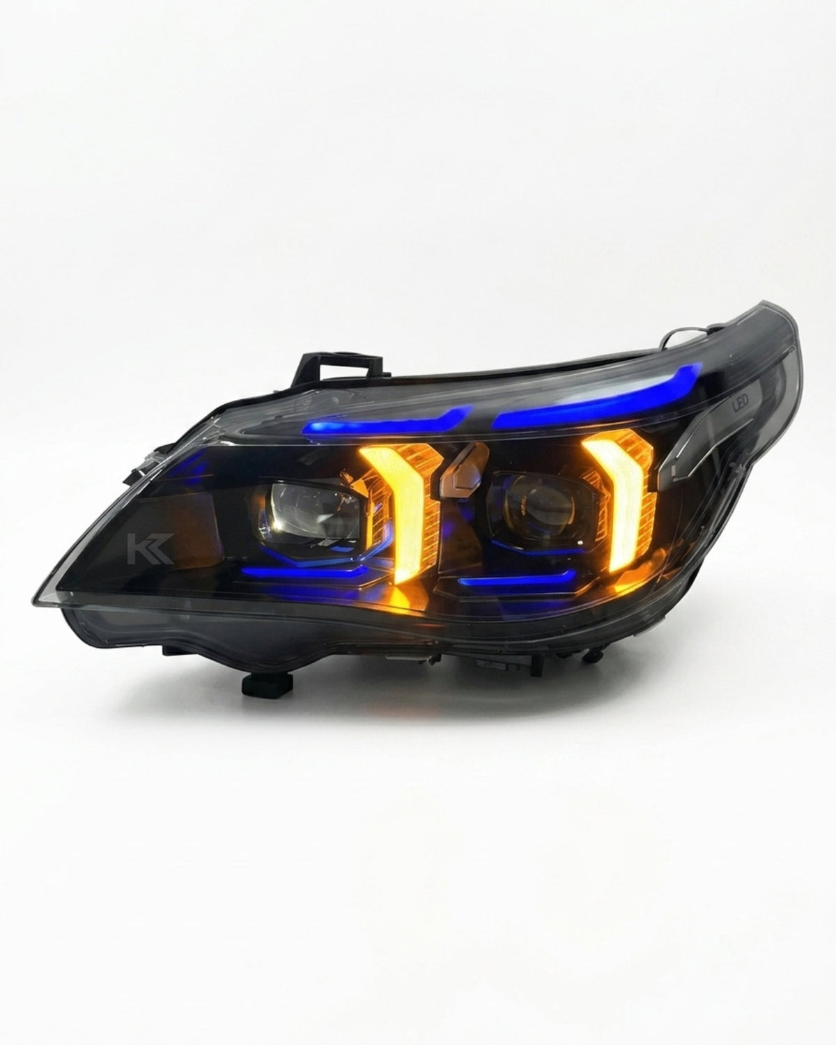 BMW 5 Series E60 Snake Eye LED Headlight Assembly with Dual-Color DRL 2003 - 2010