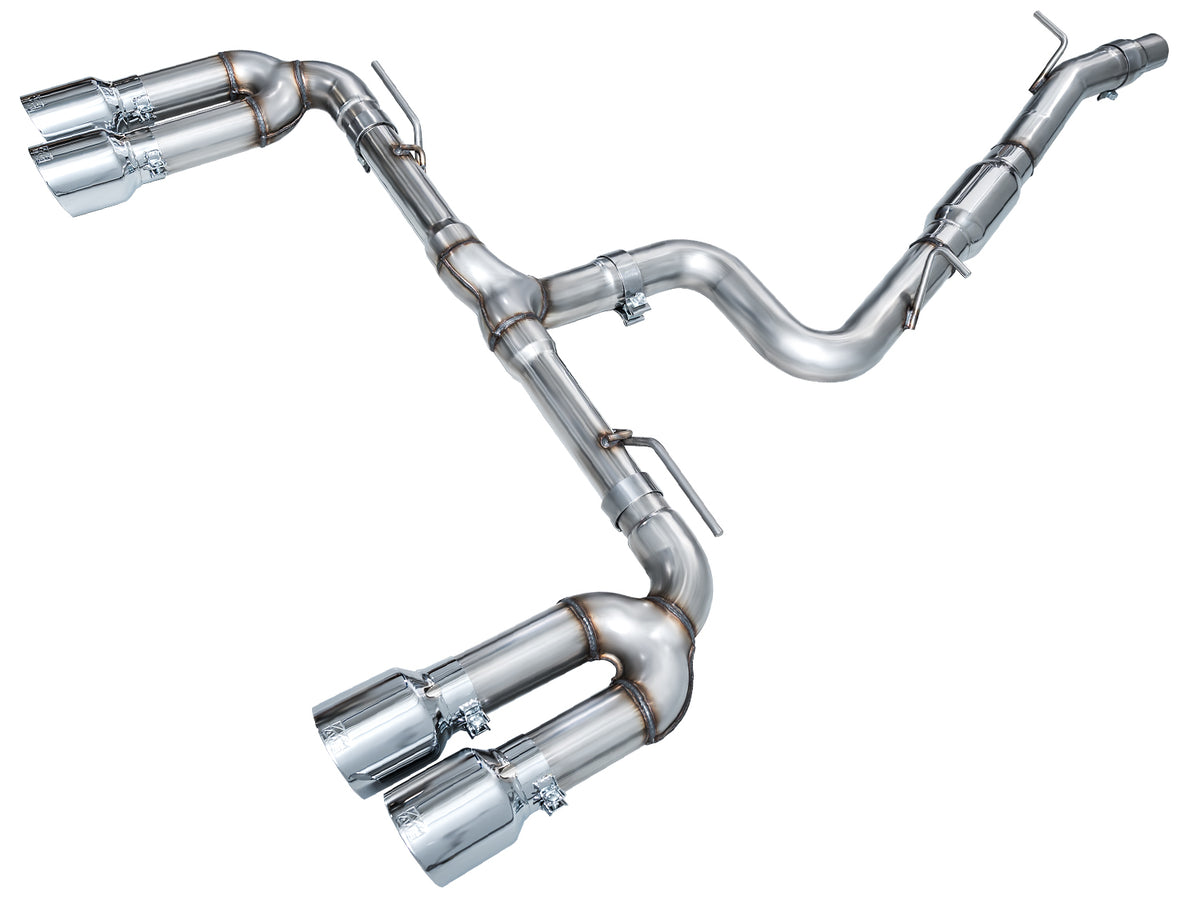 AWE Track Edition Exhaust for Audi 8Y S3 - 4.5" Chrome Silver Tips