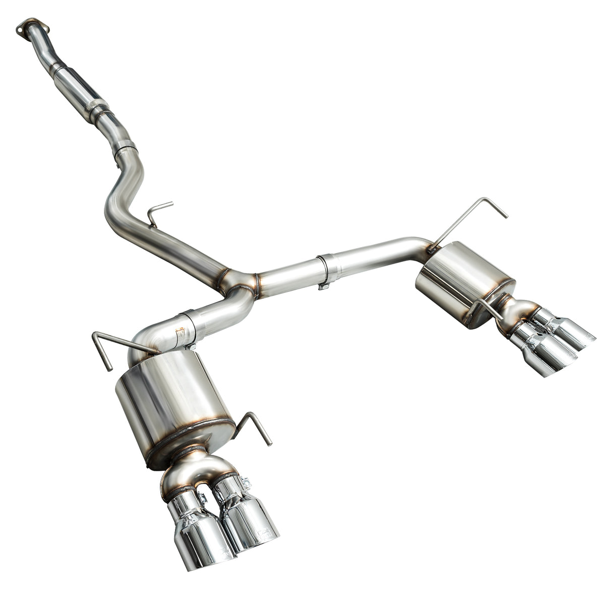AWE Touring Edition Exhaust for 2015+ VA WRX Sedan - 4" Chrome Silver Quad Tips