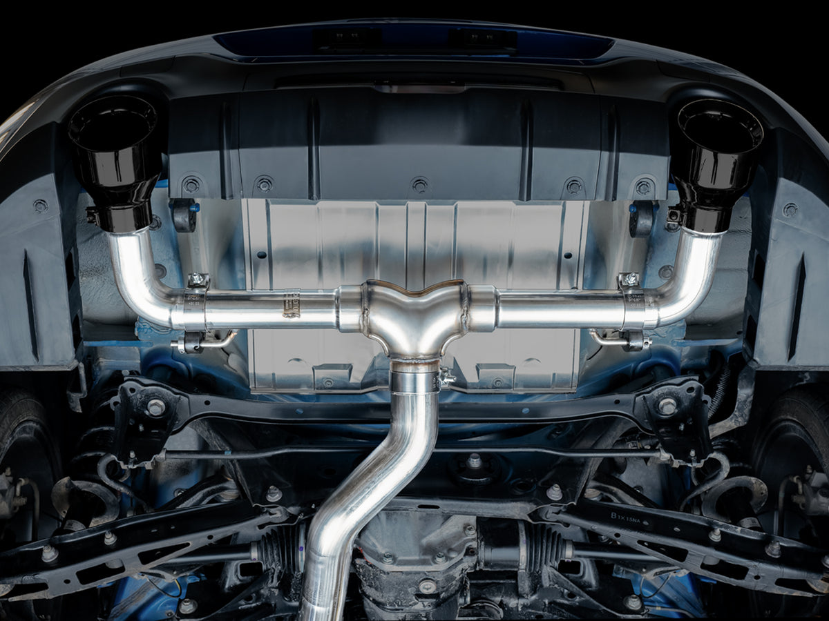 AWE Track Edition Exhaust for Subaru BRZ / Toyota GR86 / Toyota 86 / Scion FR-S - 5" Diamond Black Tips