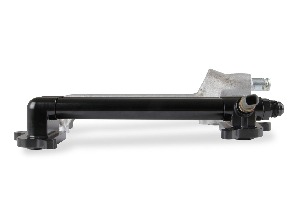 Fits 2015 & Up Gen III Hemi 6.2L Hellcat Engines.  1.875" Shorter than the factory Manifold for Extra Firewall Clearance. -10 Female O-Ring Port Inlet & Outlet.