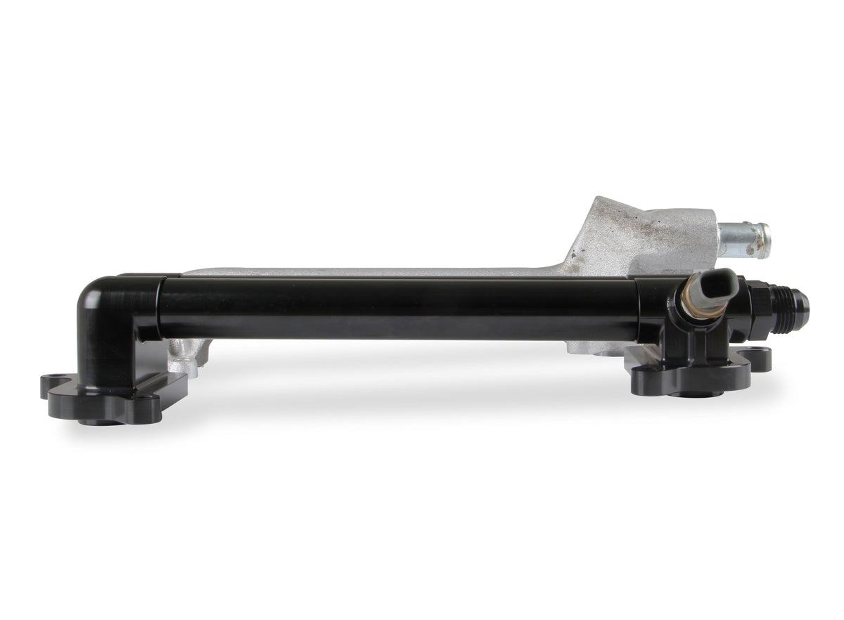 Fits 2015 & Up Gen III Hemi 6.2L Hellcat Engines.  1.875" Shorter than the factory Manifold for Extra Firewall Clearance. -10 Female O-Ring Port Inlet & Outlet.
