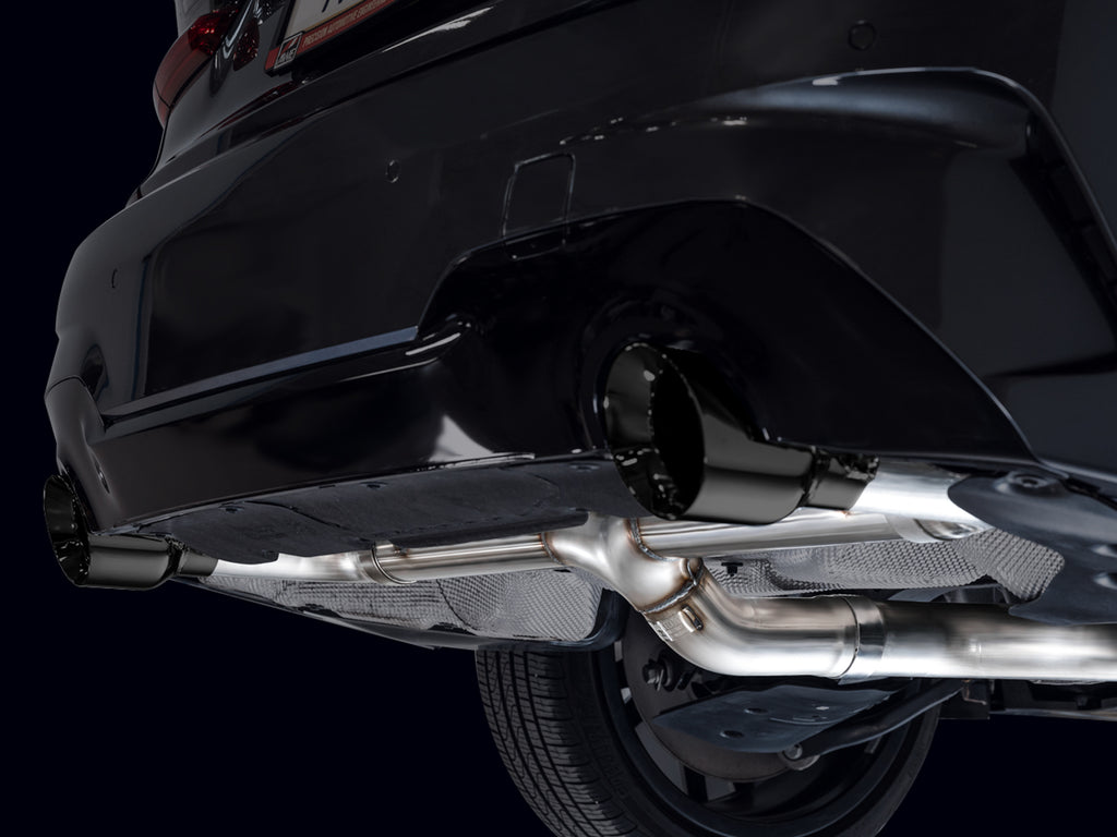 AWE Track Edition Axleback Exhaust for BMW G2X 330i/430i - 4.5” Diamond Black Tips