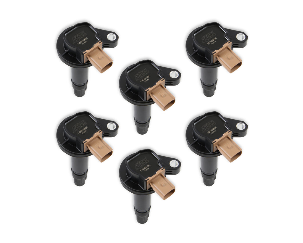 Ignition Coil - SuperCoil-2010-2016 Ford EcoBoost 3.5L V6- 6-Pack (3-Pin)- Black - brand SuperCoil feature advanced bobbin technology