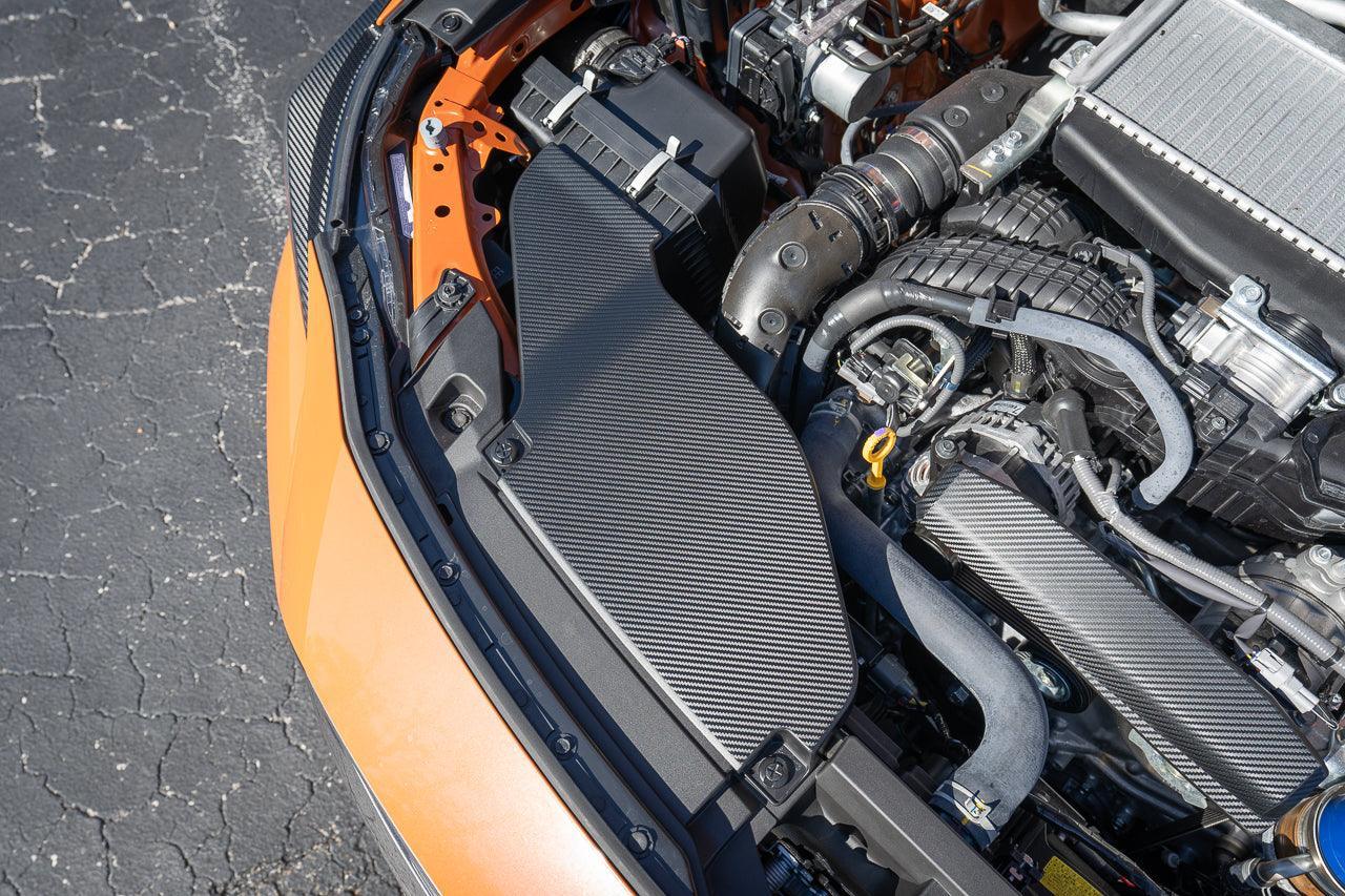 3D Carbon Engine Intake Duct Cover Overlay - 2022+ Subaru WRX