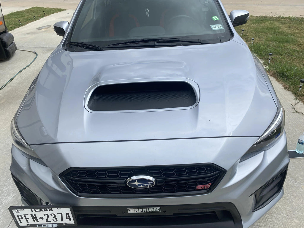 3D Carbon Hood Scoop Overlay - 2015-2021 Subaru WRX / STI