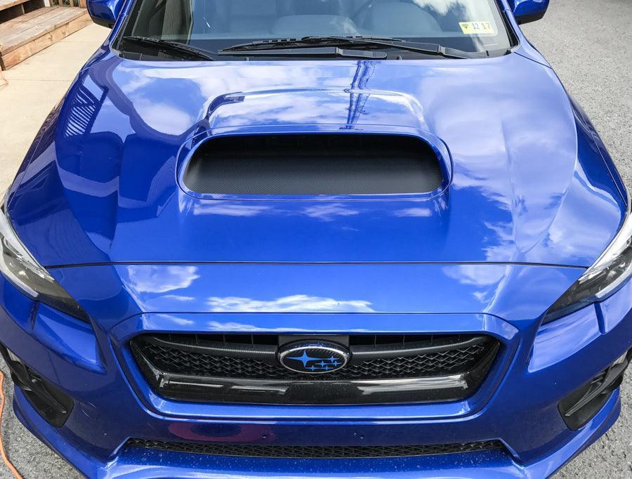 3D Carbon Hood Scoop Overlay - 2015-2021 Subaru WRX / STI