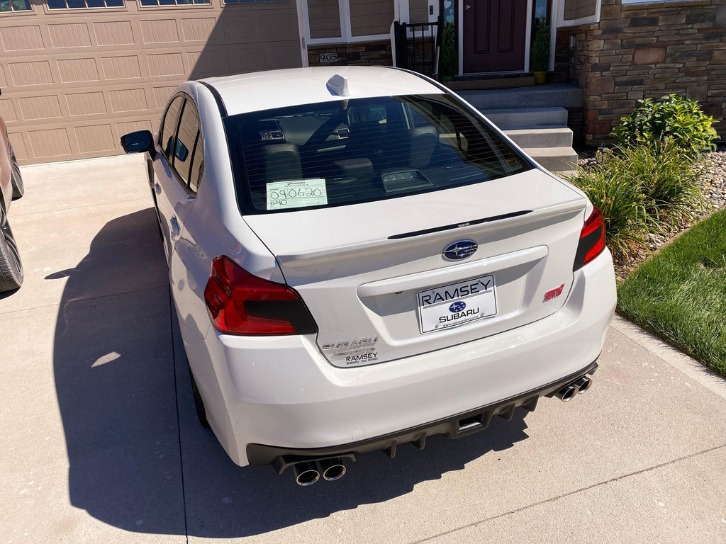 3D Carbon Low Profile OEM Spoiler Protector Accent with Logo - 2015-2021 WRX / STI