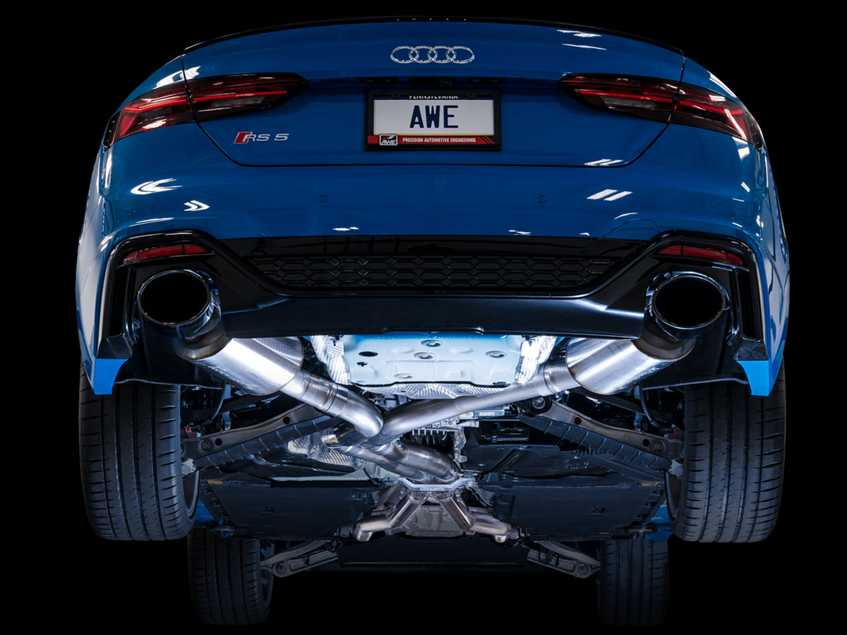 AWE Touring Edition Exhaust for Audi B9.5 RS 5 Sportback - Diamond Black RS-style Tips