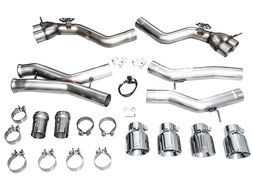 AWE Track Edition Exhaust for BMW G87 M2 - 4.5" Chrome Silver Tips